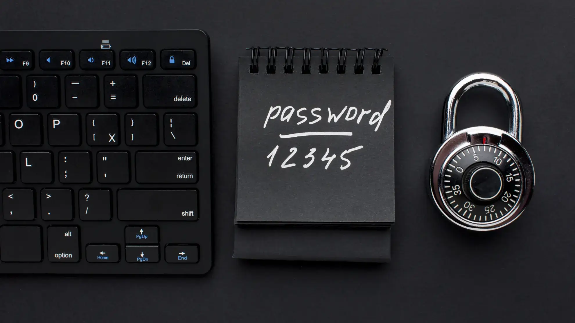 Top view lock with password keyboard